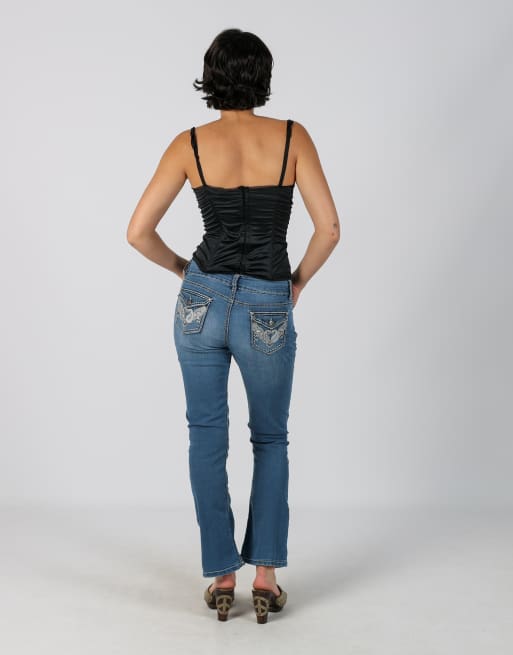 Vintage Silver XS straight jeans in blue, 3 of 4