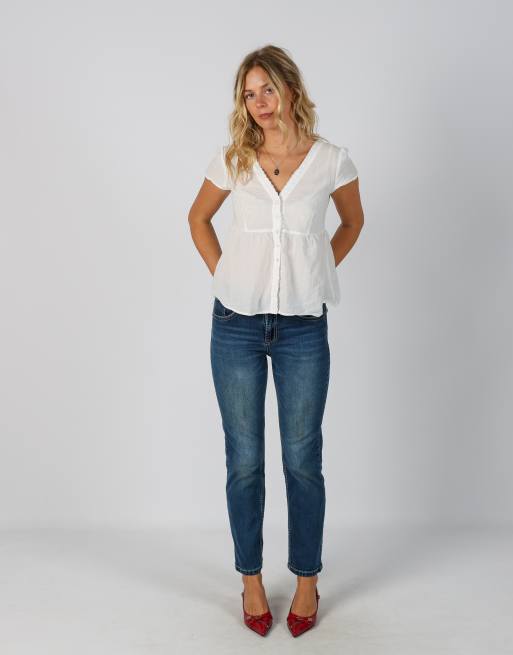 Vintage Silver XS straight jeans in blue, 1 of 4
