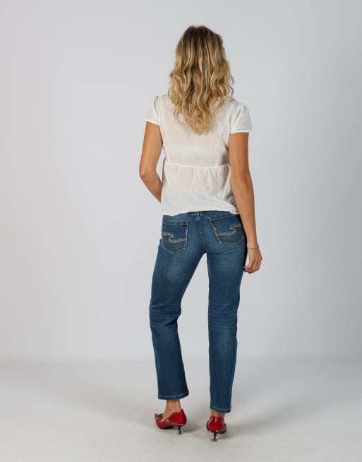Vintage Silver XS straight jeans in blue, 3 of 4