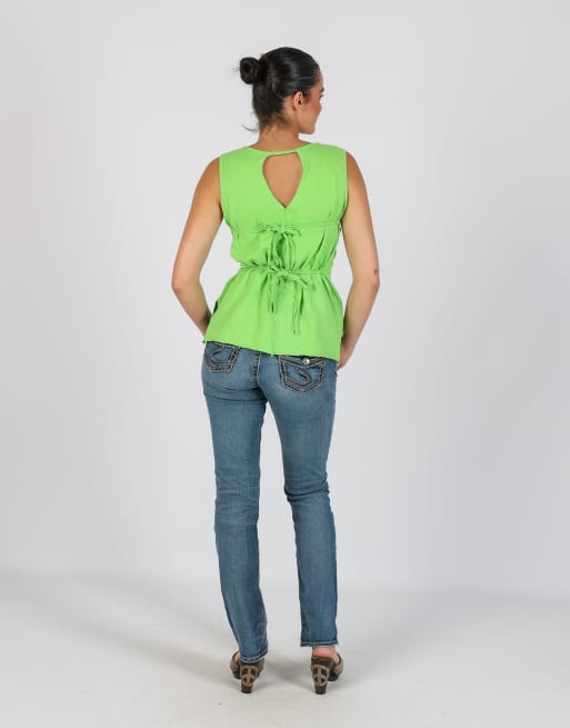 Vintage Silver XXS straight jeans in blue, 3 of 4
