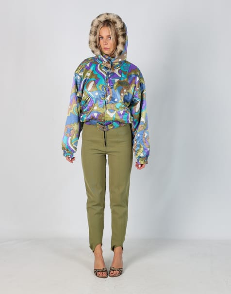 Vintage Silvy S ski suit in dark green - view 1