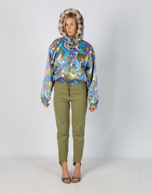 Vintage Silvy S ski suit in dark green