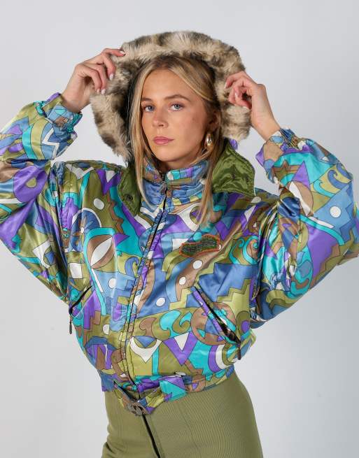 Vintage Silvy S ski suit in dark green | ASOS