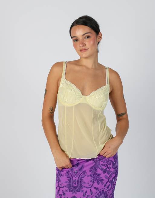 Vintage Sisi S corset in yellow
