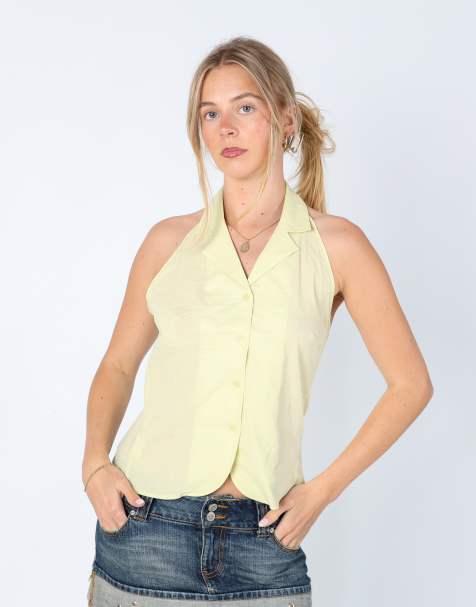 Vintage Sisley M Shirt Yellow - view 1