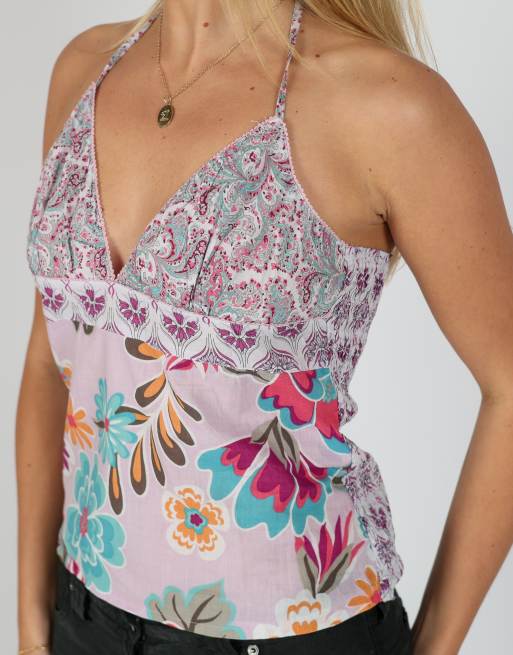 Vintage Sisley S cami in pink, 4 of 4