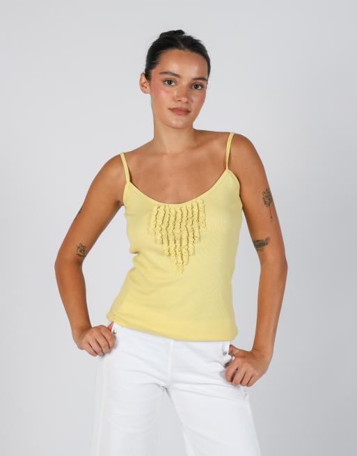 Vintage Sisley S cami in yellow