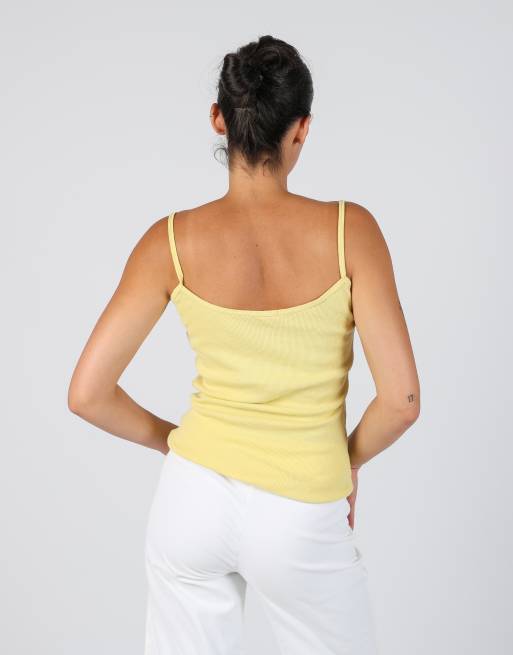 Vintage Sisley S cami in yellow, 2 of 4