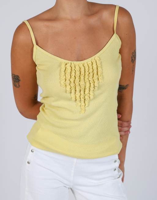 Vintage Sisley S cami in yellow, 4 of 4