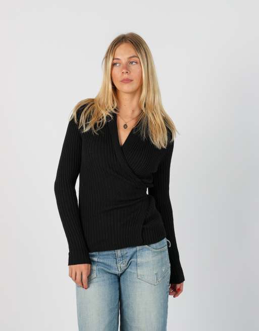 Vintage Sisley S cardigan in black, 3 of 4