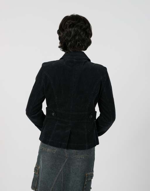 Vintage Sisley S cord jacket in black, 2 of 4