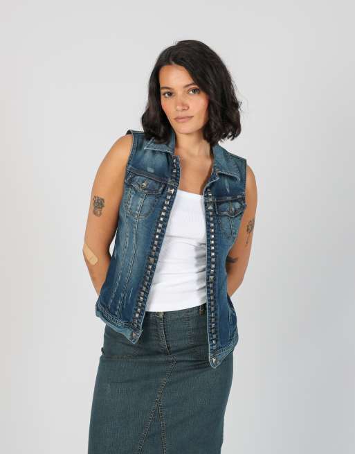 Vintage Sisley S denim jacket in blue