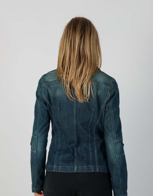 Vintage Sisley S denim jacket in blue, 2 of 4