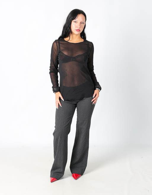 Vintage Sisley S formal trousers in black