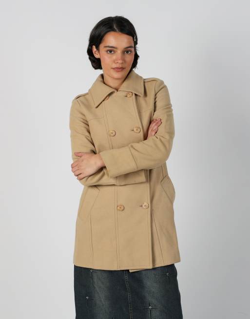 Vintage Sisley S trench coat in tan, 3 of 4