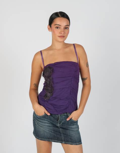 Vintage Siste's S cami in purple - view 1