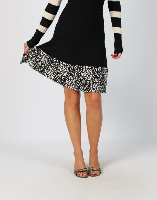 Vintage Siste's XS knitted midi dress in black, 2 of 4