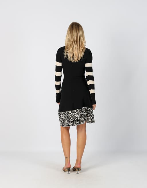 Vintage Siste's XS knitted midi dress in black, 3 of 4