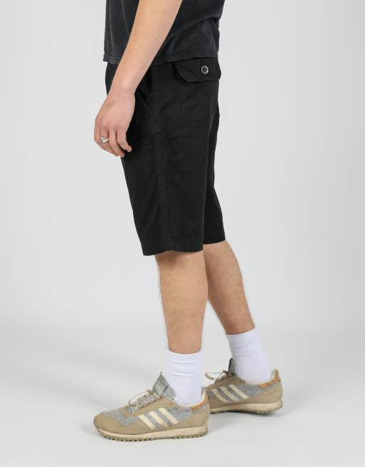 Vintage Site 34x22 canvas carpenter baggy shorts in black, 2 of 4