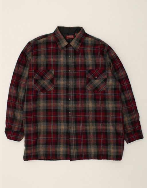 Vintage Size 2XL Check Lumberjack Flannel Shirt in Red