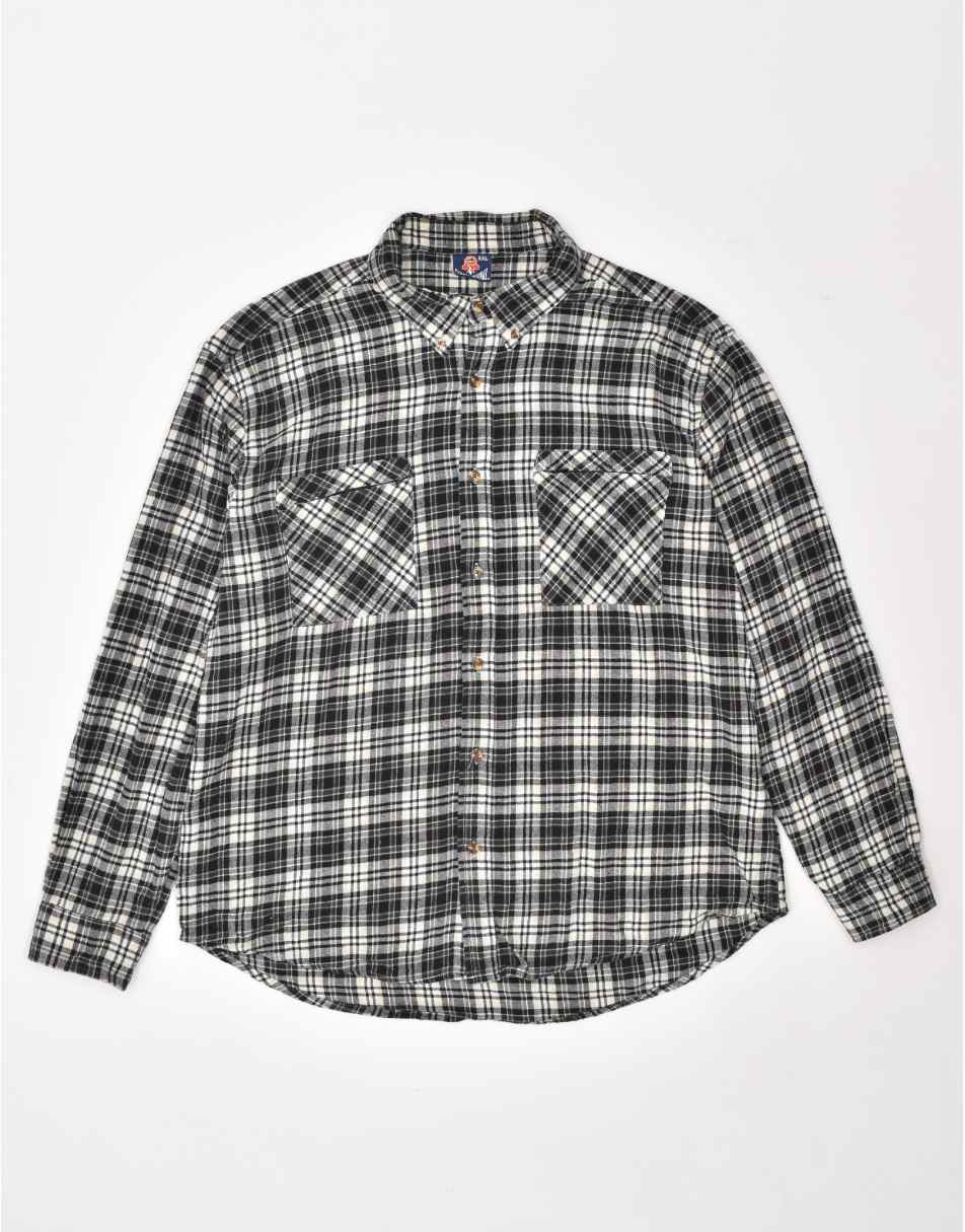 Vintage Size 2XL check shirt in black