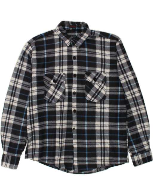 Vintage Size 2XL Fleece Shirt in Navy Blue