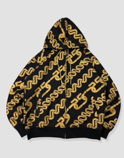 Vintage Size L 5ive Jungle Y2K Hoodie in Black