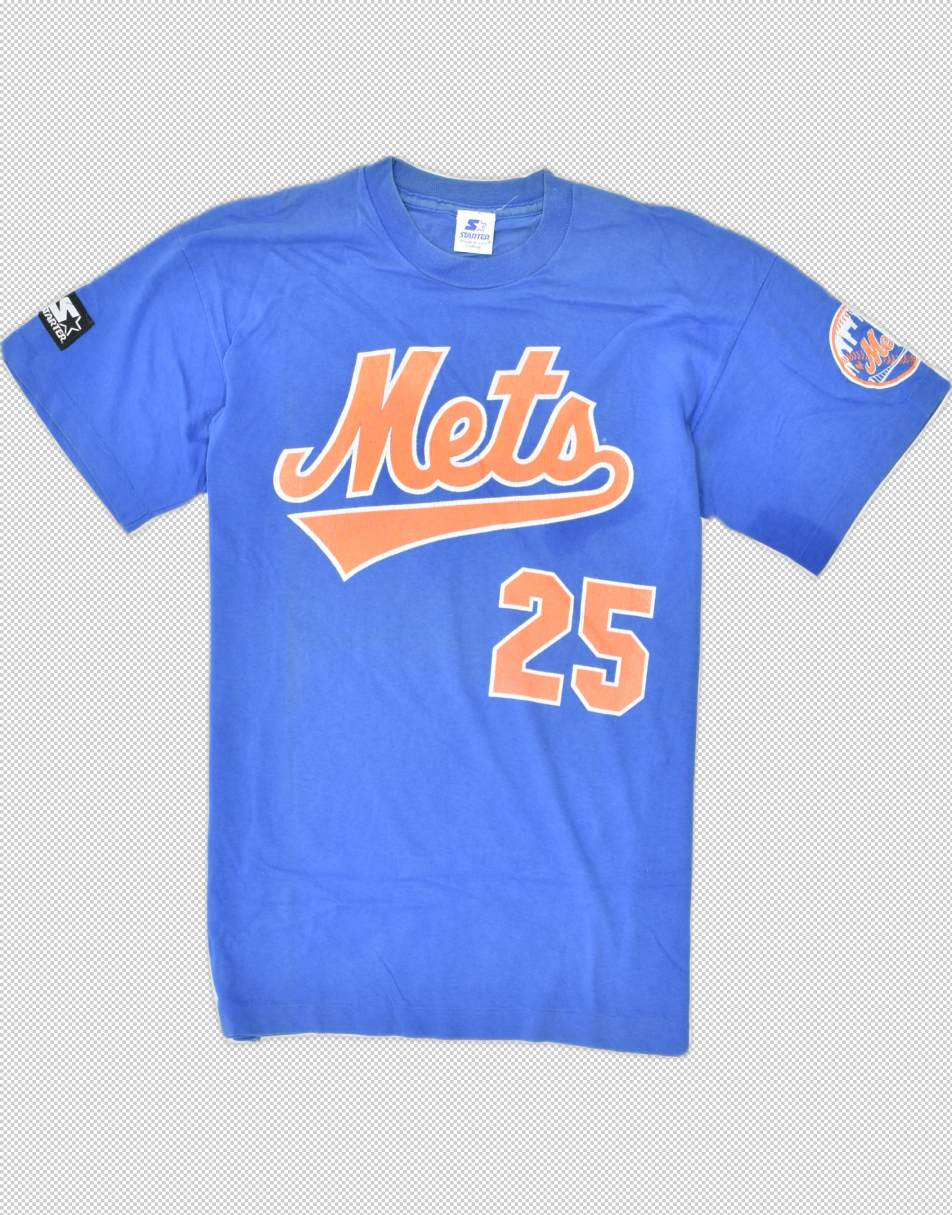 Vintage Size L 90s Starter Mets graphic t-shirt top in blue