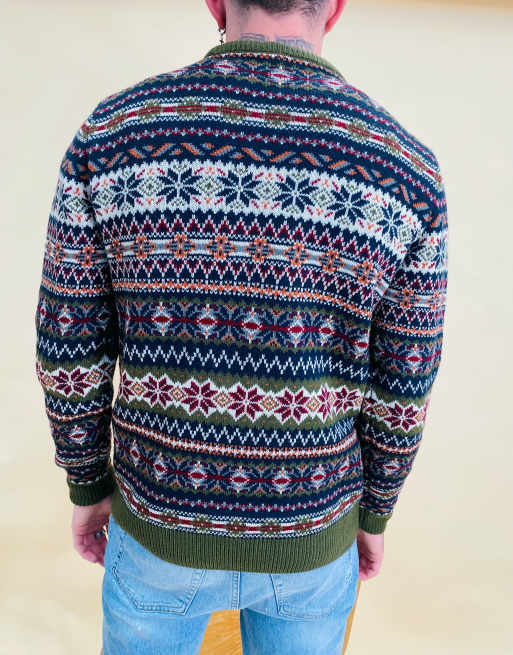Vintage size L Abstract Knit Jumper in Multi, 4 of 4
