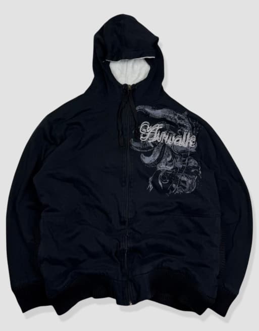 Vintage size L Airwalk grunge full-zip hoodie in black