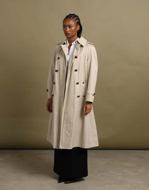 Vintage size L Aquascutum double breasted trench coat in beige, 3 of 7