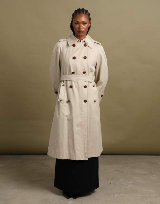 Vintage size L Aquascutum double breasted trench coat in beige, 4 of 7