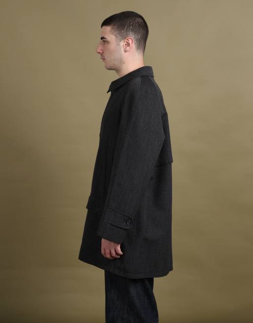 Vintage size L Aquascutum mid-length jacket in charcoal grey, 4 of 7