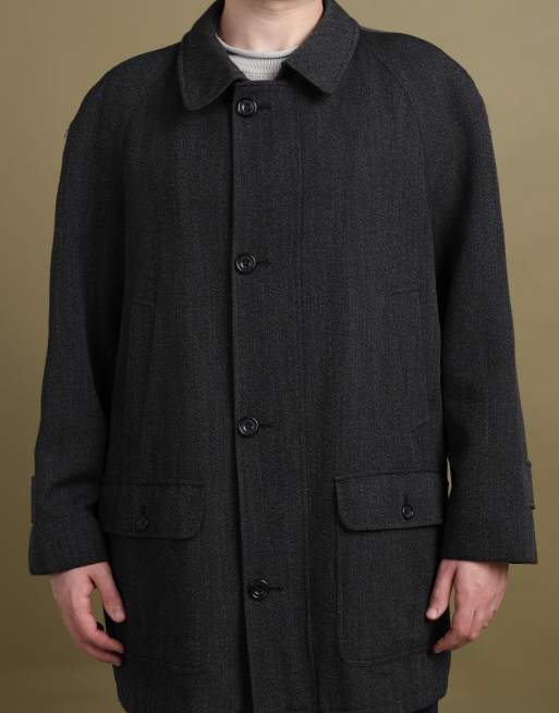 Vintage size L Aquascutum mid-length jacket in charcoal grey, 7 of 7