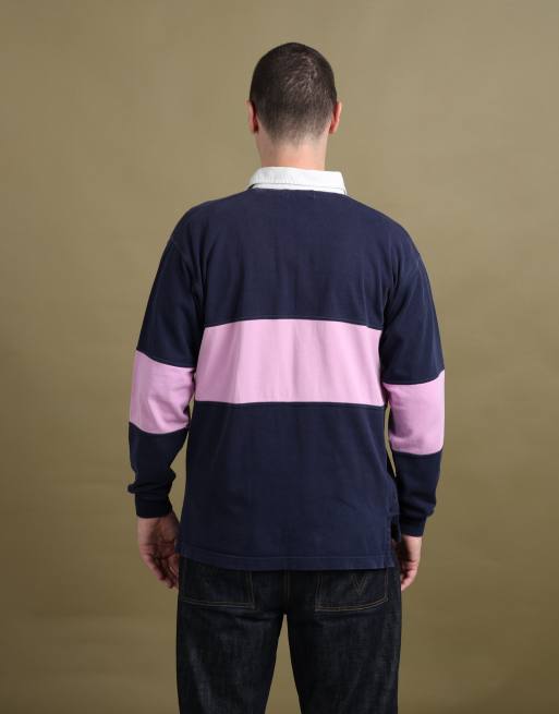 Vintage size L Aquascutum rugby shirt in navy, 5 of 6