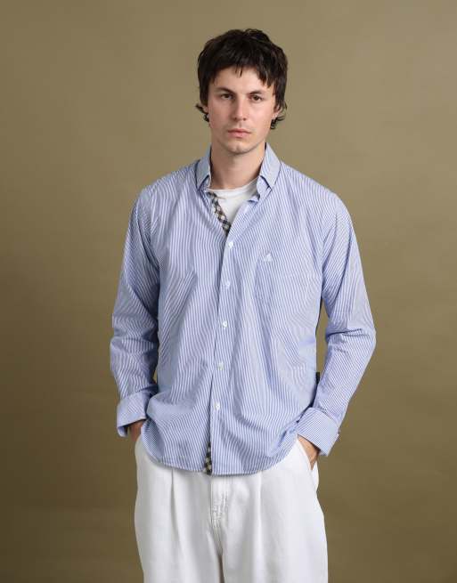 Vintage size L Aquascutum shirt in mid blue, 1 of 7