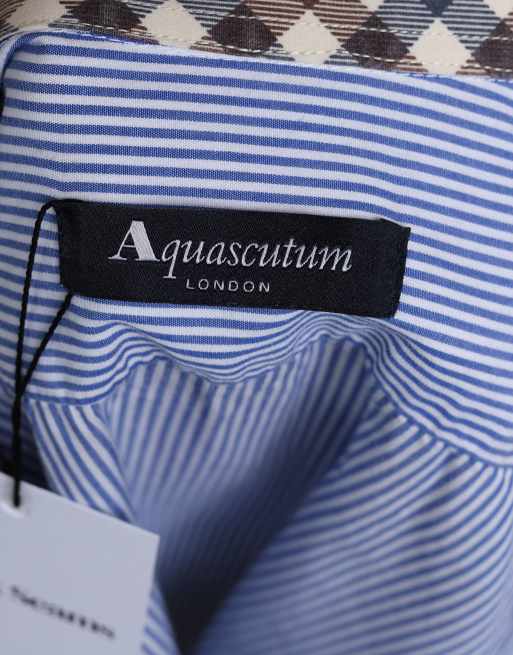 Vintage size L Aquascutum shirt in mid blue, 7 of 7