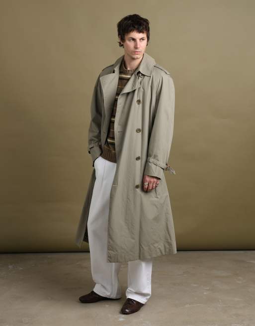Vintage size L Aquascutum trench coat in green, 2 of 7