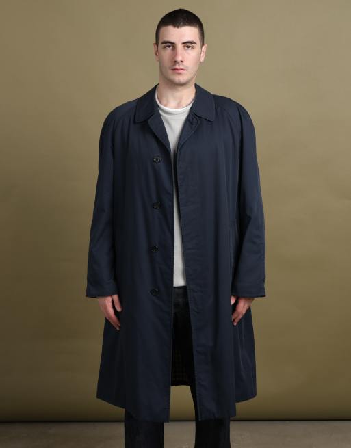 Vintage size L Aquascutum trench coat in navy, 2 of 7