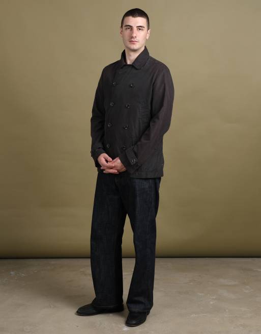 Vintage size L Armani Jeans peacoat in black, 4 of 7