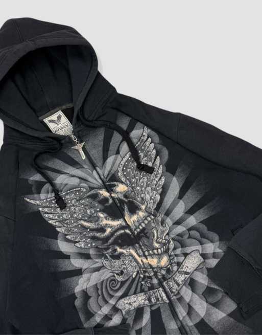 Vintage size L Avirex hoodie in black, 3 of 4