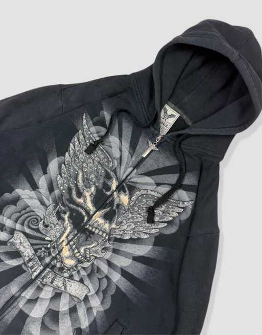 Vintage size L Avirex hoodie in black, 4 of 4