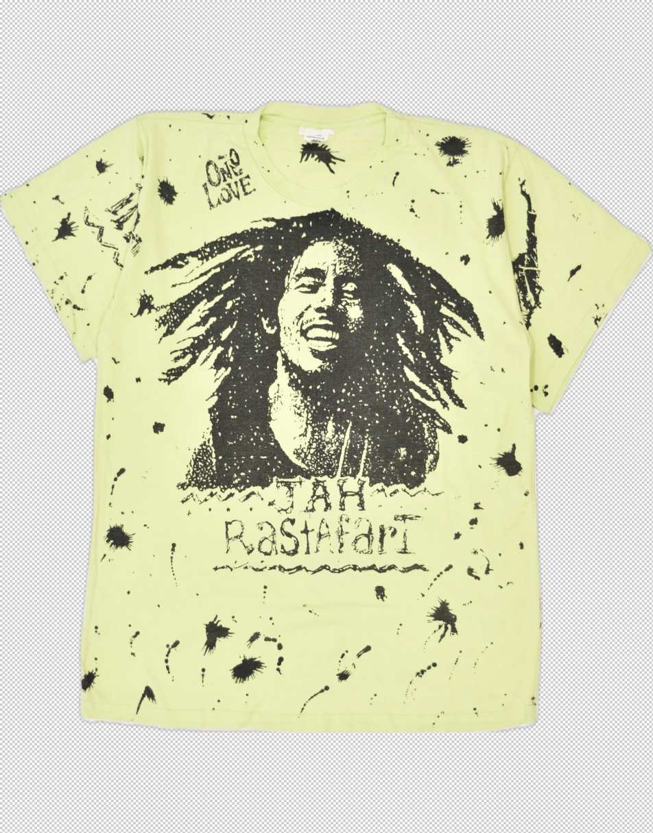 Vintage Size L Bob Marley graphic t-shirt in yellow