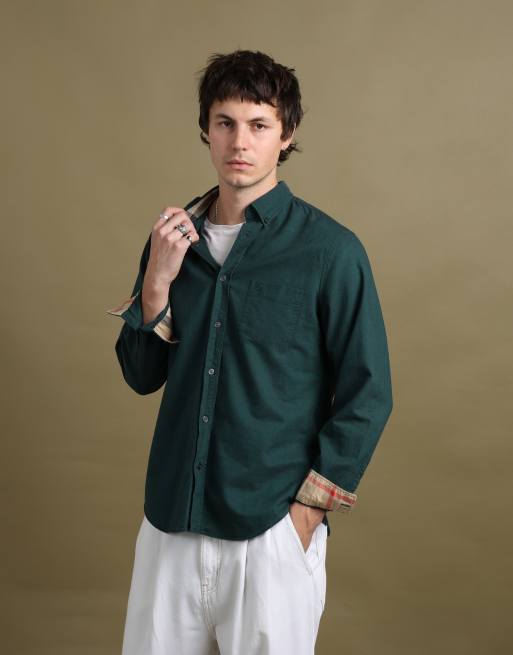 Vintage size L Burberry Brit shirt in green, 1 of 7