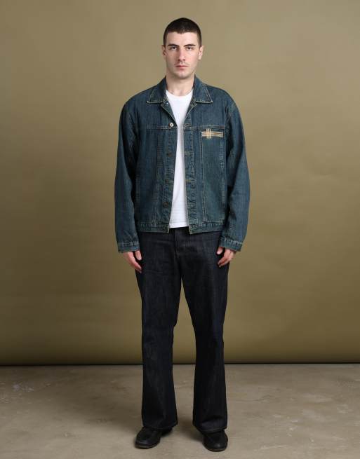 Vintage size L Burberry denim jacket in mid blue, 1 of 7