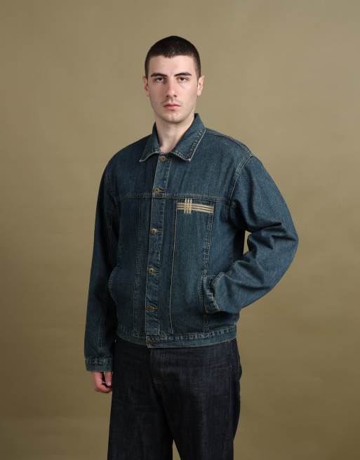 Vintage size L Burberry denim jacket in mid blue, 6 of 7