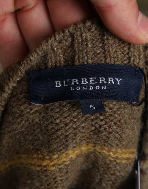 Vintage size L Burberry knitted jumper in green, 5 of 5