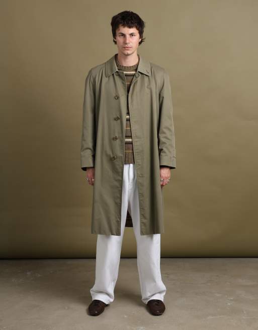 Vintage size L Burberry trench coat in green, 2 of 7
