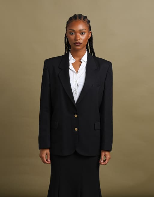 Vintage size L Burberrys blazer in black, 1 of 7