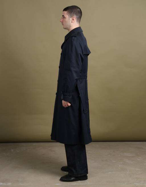 Vintage size L Burberry's double breasted trench coat in navy, 4 of 6